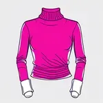 vibrant fuchsia turtleneck sweater image